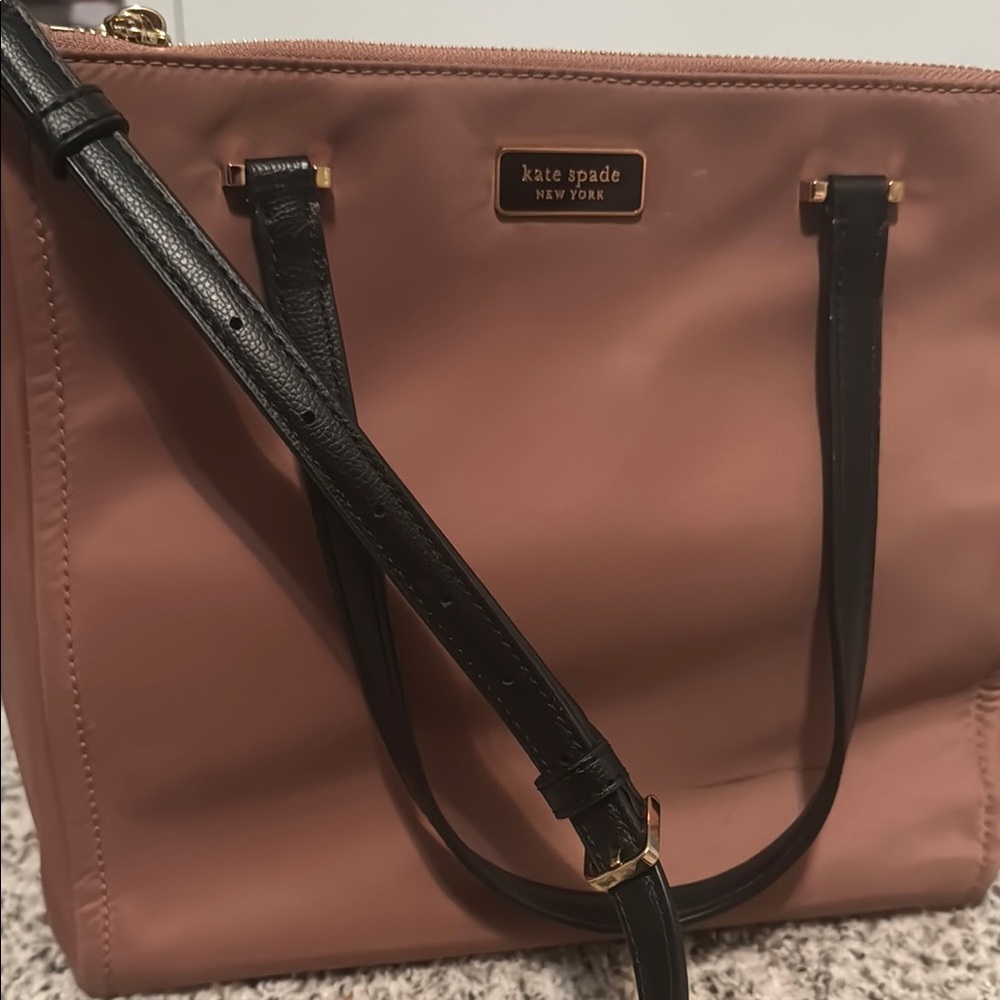 Kate Spade Pink and Black Structured Tote